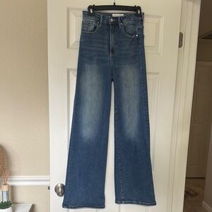 RISEN Wide Leg Jeans with High Waist